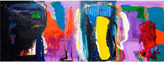 1.Talks 2006 oil on canvas 200x75